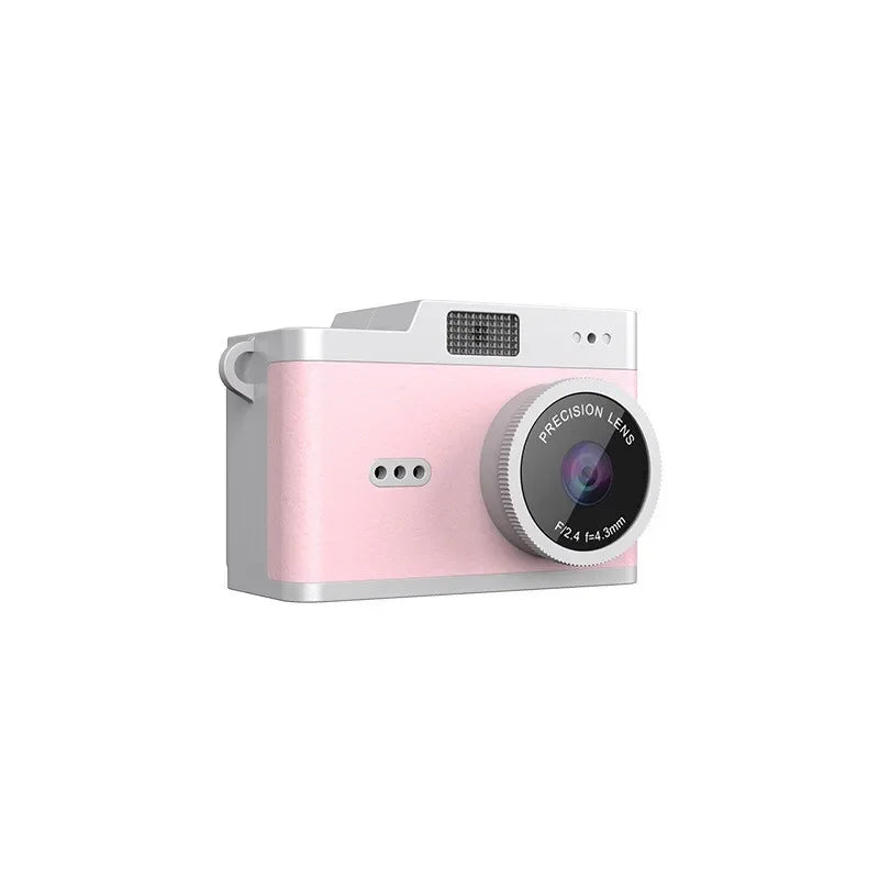 KEBIDUMEI 1080P Mini Retro Pocket Camera with LED Flashlight Mini Pocket Camera Babs Pink