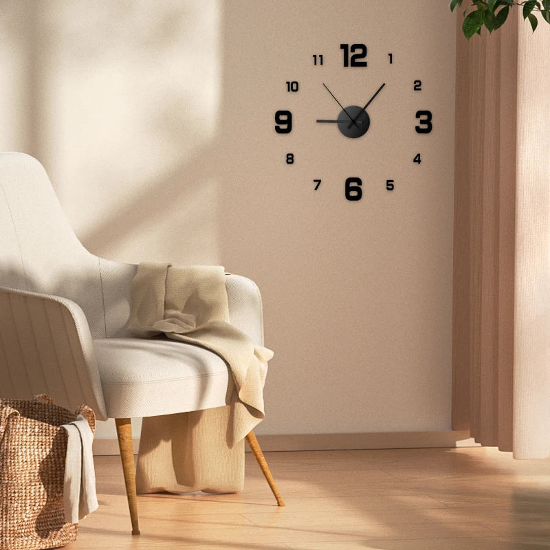 DIY Frameless Silent Wall Clock – Acrylic Antique Decal DIY Wall Clock Babs