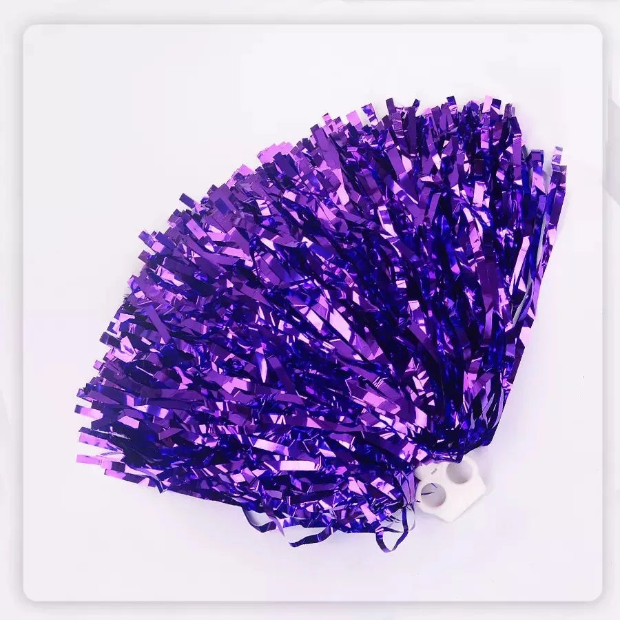 Metallic Cheerleader Pompoms – Aluminum Foil Sports & Dance Cheerleader Pompoms Babs purple L