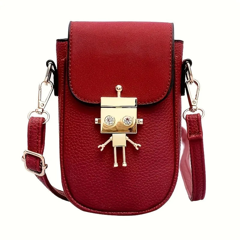 Robot Shape Metal Bag Lock – DIY Push Button Purse Clasp Bag Lock Hardware Babs