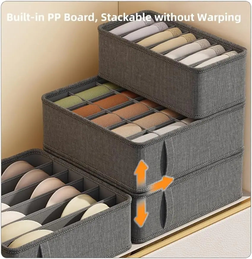 Foldable Fabric Drawer Organizer – Underwear, Socks & Belts Closet Drawer Organizer Babs
