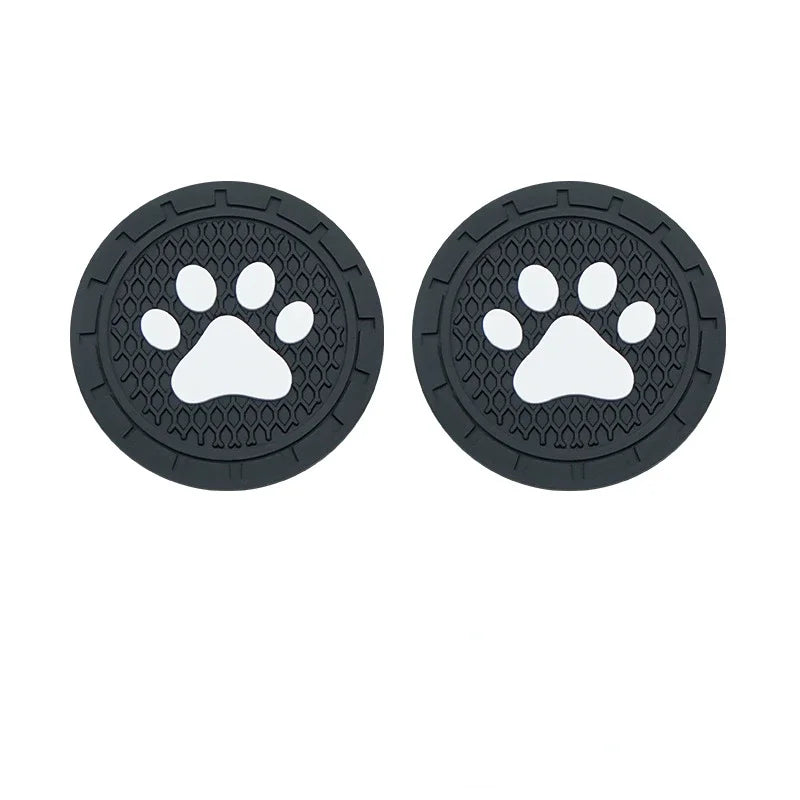 2-Pack Paw Silicone Car Cup Holder Coasters – Anti-Slip Fit Car Cup Holder Coaster Babs 2Pcs