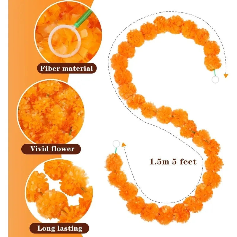 1.5m Artificial Chrysanthemum Garland – Wedding & Home Decor Artificial Flower Garland Babs