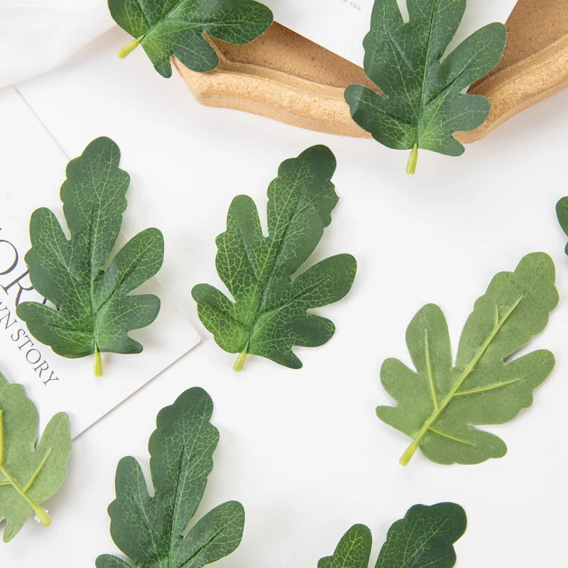 50PCS Artificial Silk Watermelon Leaves – DIY Wedding & Home Decor Artificial Decorative Leaves Babs