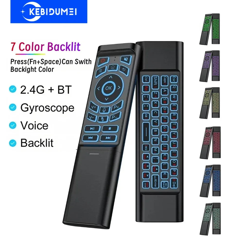 Air Mouse Remote BT5.2 & 2.4G Wireless Keyboard – 7-Color Backlit Air Mouse Remote Babs M3