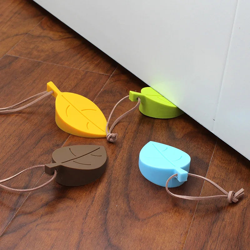 Silicone Leaf Door Stopper – Baby-Safe Anti-Pinch Wedge Silicone Door Stopper Babs