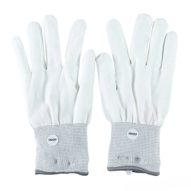 LED Light-Up Glow Gloves – Rave Party Halloween Cosplay LED Costume Gloves Babs