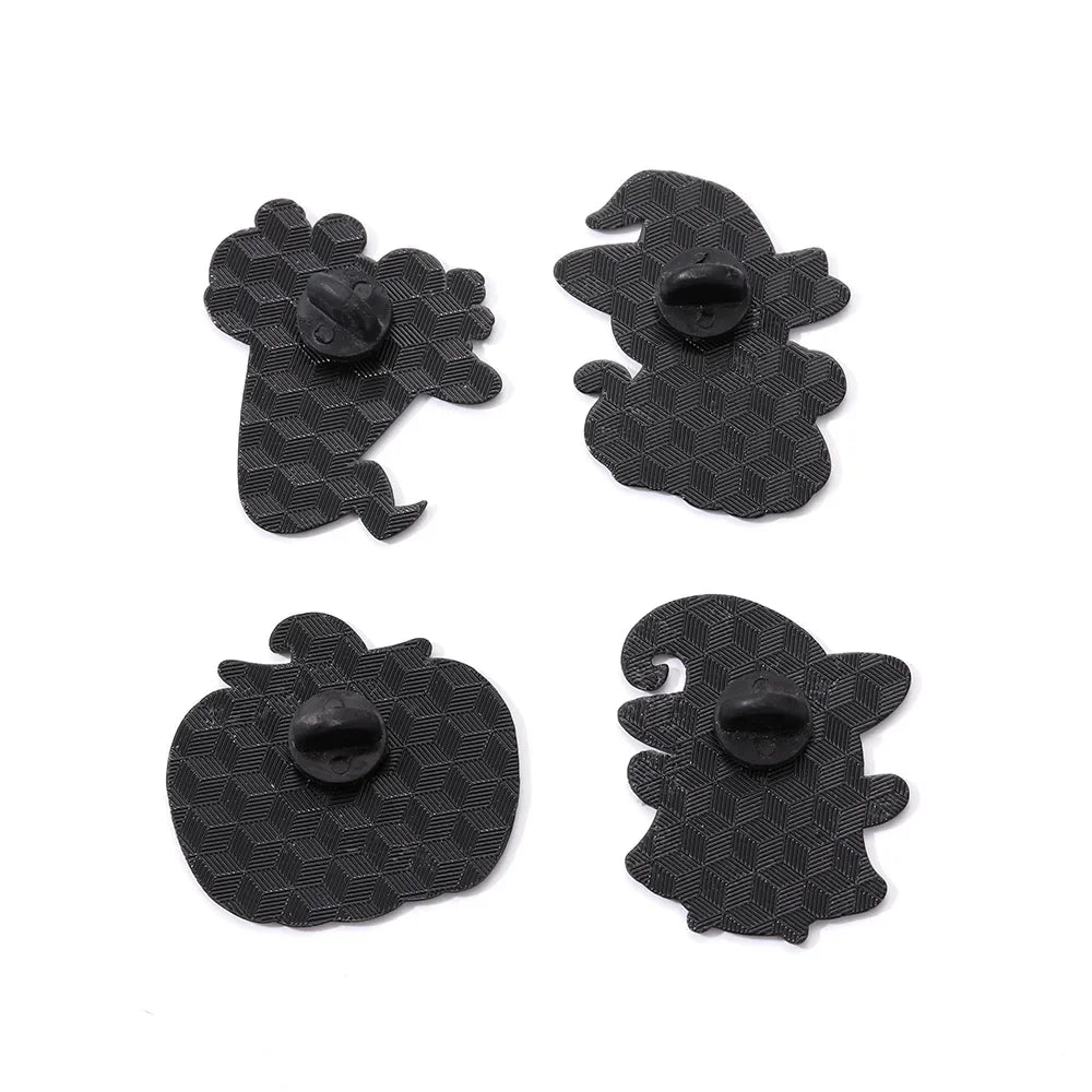 Halloween Metal Brooch Lapel Pins – Ghost, Pumpkin & Wizard Halloween Lapel Pin Babs