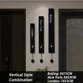 Modern Silent Wall Clock Set – Minimalist Pendulum Decor Wall Clock Set Babs Vertical Style