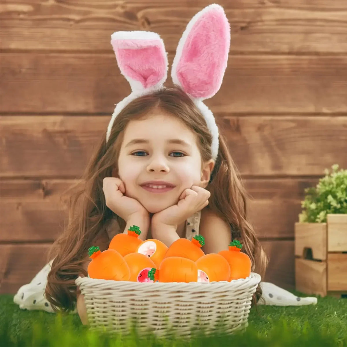 Squishy Carrot Rabbit Squeeze Telescopic Toy – Fun Kids Gift Novelty Squeeze Toy Babs