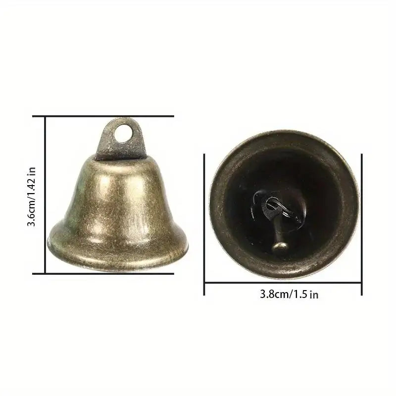 10Pcs 38mm Iron Jingle Bells – Christmas & Festival Decor Christmas Jingle Bells Babs