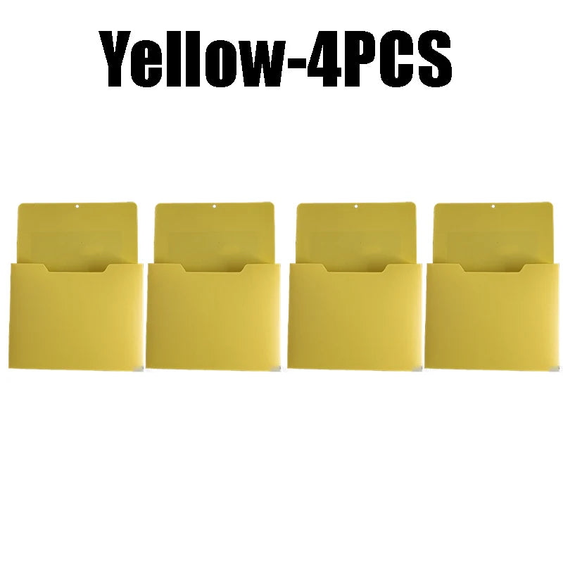 Magnetic Wall Mount A4 File Holder & Document Organizer Wall File Organizer Babs Yellow-4PCS