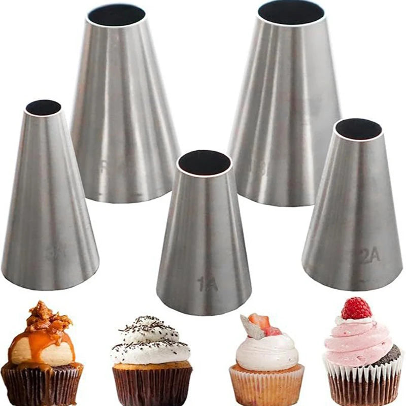 Large Stainless Steel Pastry Nozzles – Flower Decorating Tips Pastry Decorating Tips Babs
