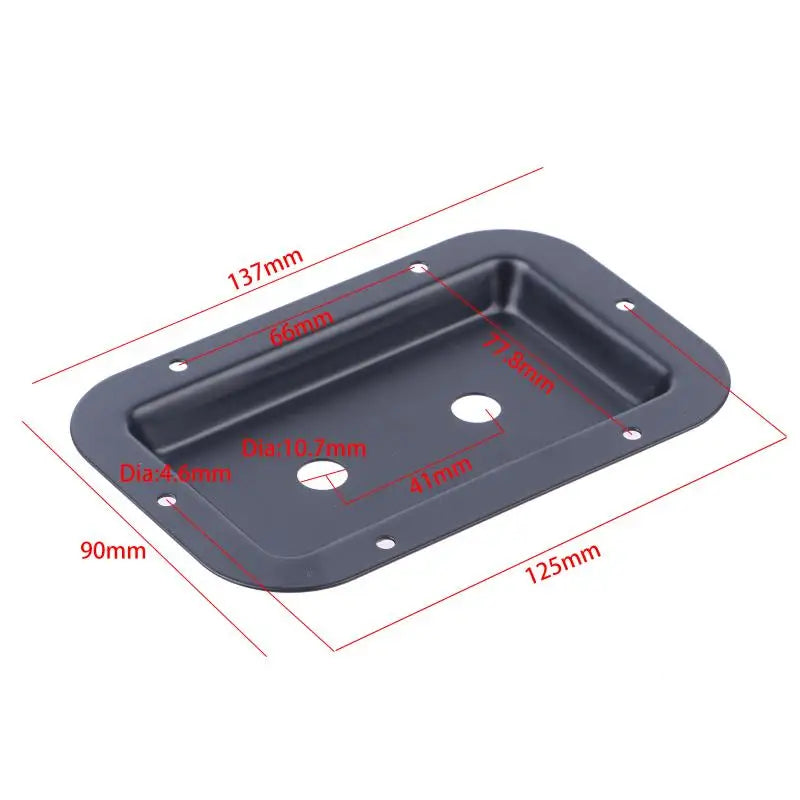 Black Steel Recessed Speaker Jack Plate Connector – 1/2 Pcs Speaker Jack Connector Babs