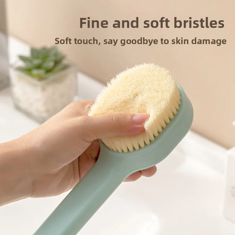 Long Handle Back Scrubber with Soap Dispenser & Soft Bristles Back Scrubber Brush Babs