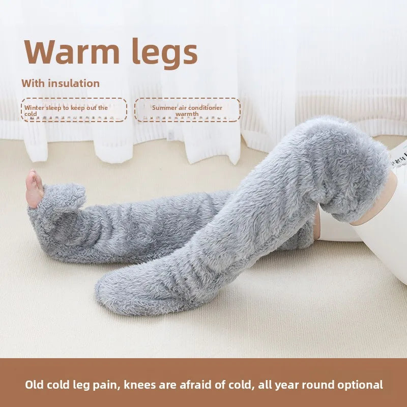 Winter Fleece Toeless Leg Warmers – Thermal Ankle Knee Cover Fleece Leg Warmers Babs