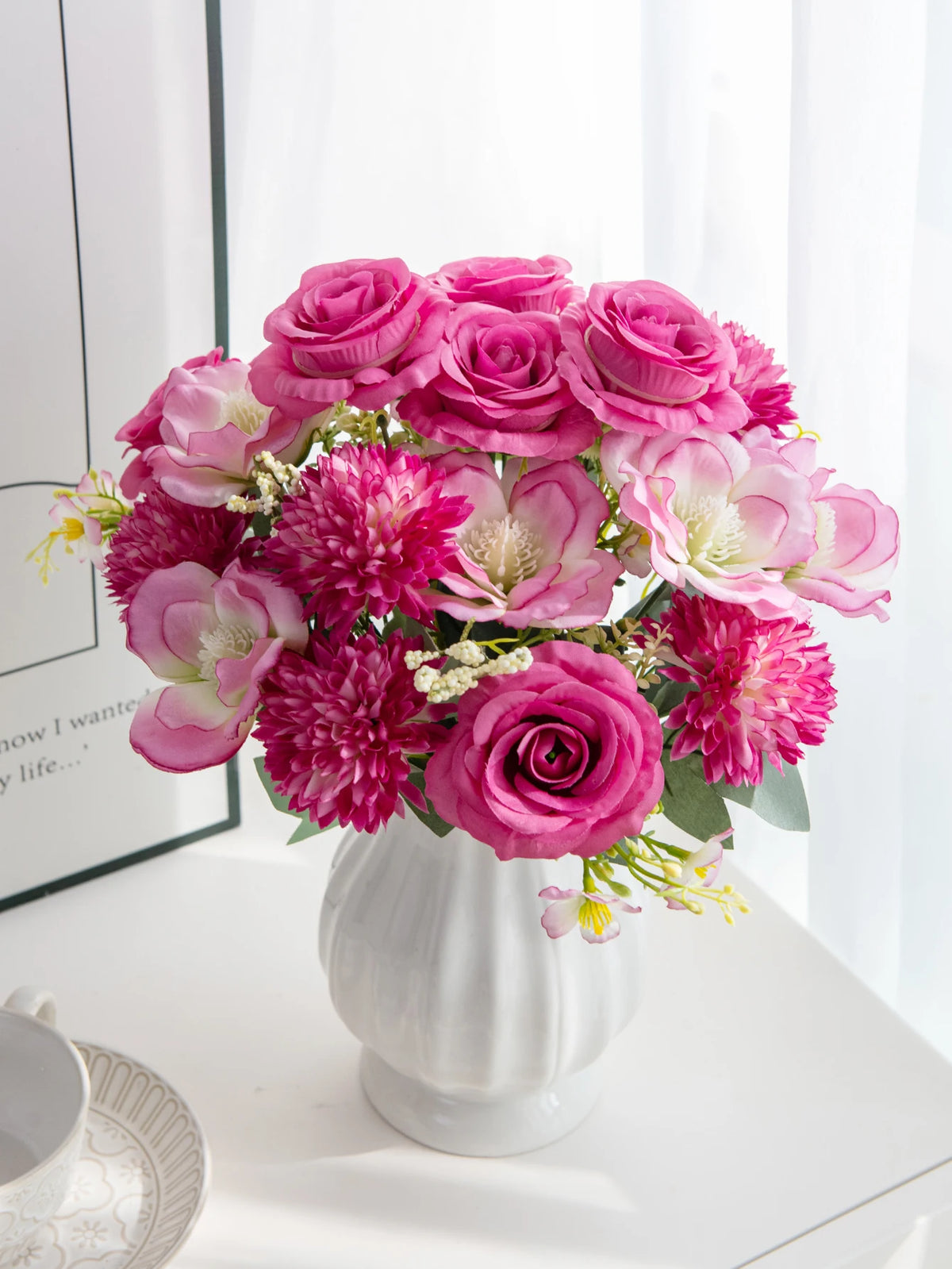 Artificial Silk Rose Stems – Wedding, Party & Home Décor Artificial Flower Stems Babs