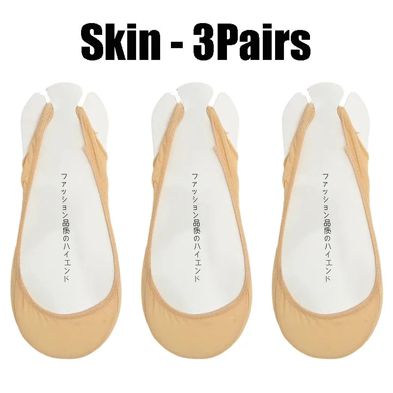 Women's Invisible No-Show Socks – Ice Silk Silicone Non-Slip