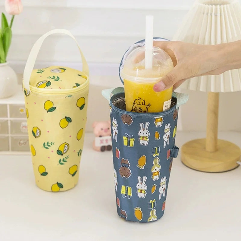 Insulated Milk Tea Tote Bag | Oxford Cloth Cup Carrier Insulated Cup Tote Bag Babs