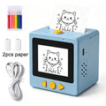 AI Voice Mini Thermal Sticker Printer – HD Screen, Kids Gift Mini Thermal Printer Babs Blue No plug
