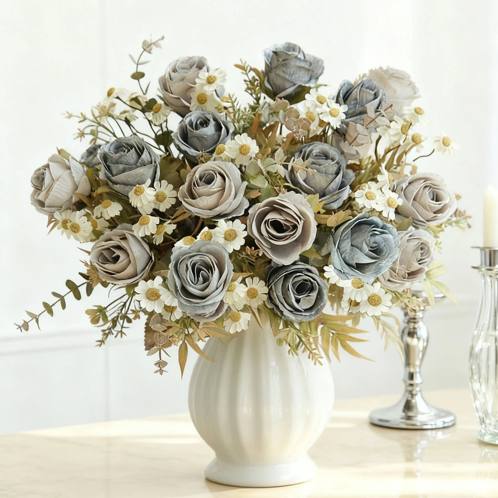 Artificial Silk Rose Bouquet for Wedding & Home Décor Artificial Silk Flowers Babs