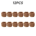 Handwoven Water Hyacinth Napkin Rings – Braided Round Holders Napkin Rings Babs 12PCS