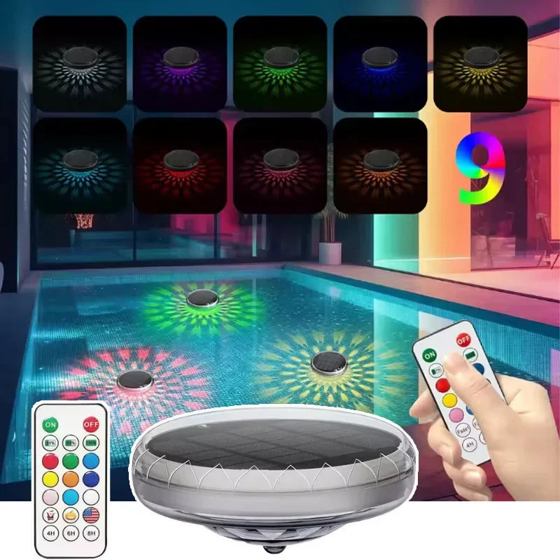 Solar RGB Floating Pool Light – Color Changing Waterproof LED Floating Pool Light Babs
