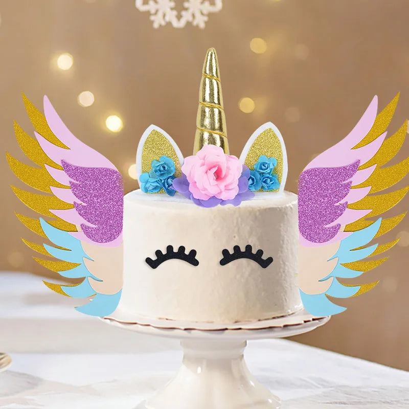 Rainbow Unicorn Cake Topper – Birthday & Baby Shower Decor Cake Topper Babs