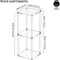 Acrylic Square Side Table – Modern Transparent Nightstand Acrylic Side Table Babs 25x25CM
