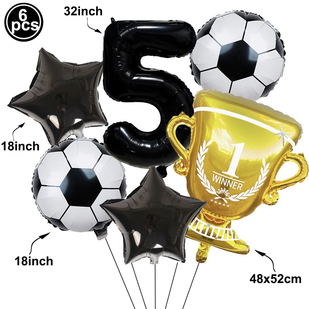 Soccer Party Balloon Kit – Football Birthday Decoration Set
