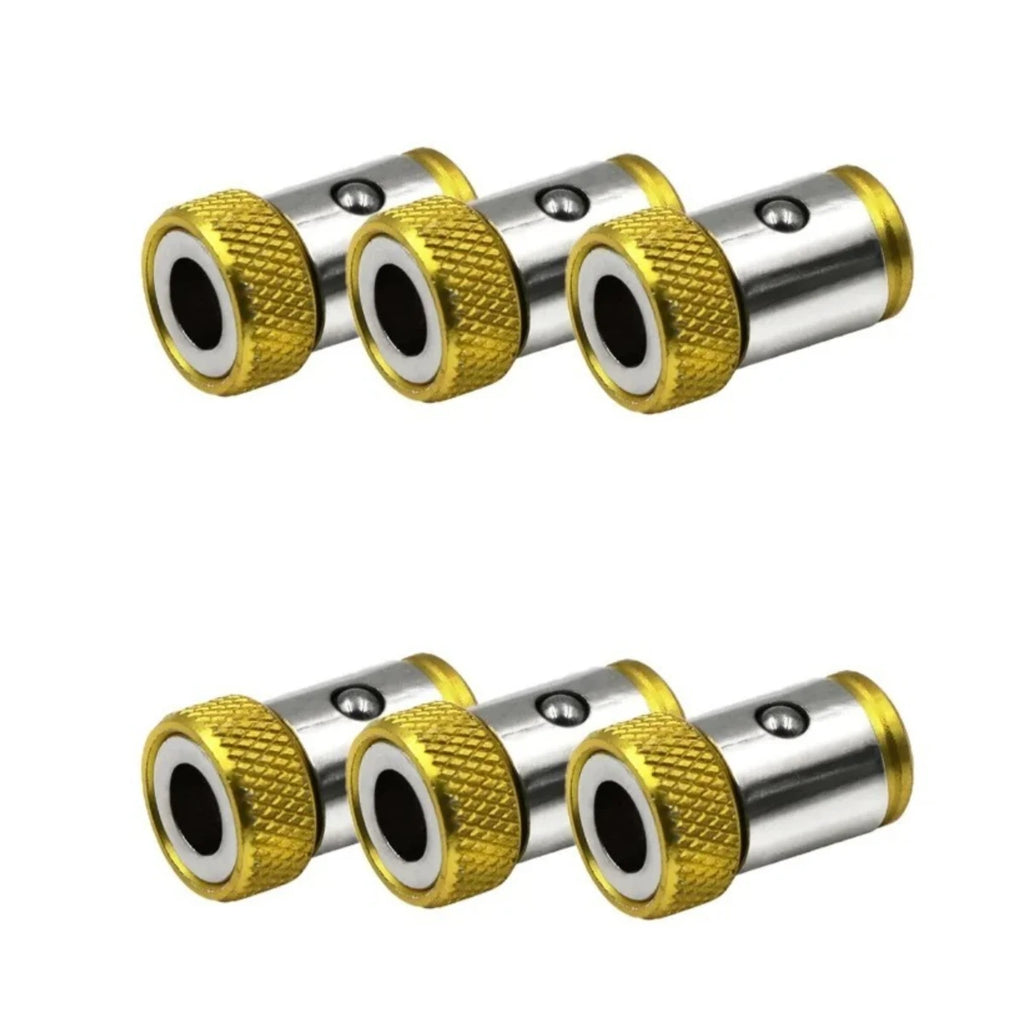 Magnetic Ring for Screwdriver Bits – Aluminum Alloy, 3 or 6 Pack Magnetic Bit Ring Babs 6pcs yellow