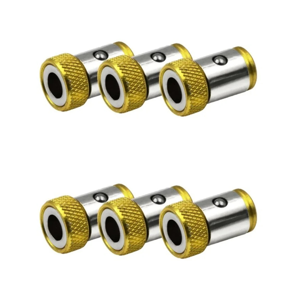 Magnetic Ring for Screwdriver Bits – Aluminum Alloy, 3 or 6 Pack Magnetic Bit Ring Babs 6pcs yellow
