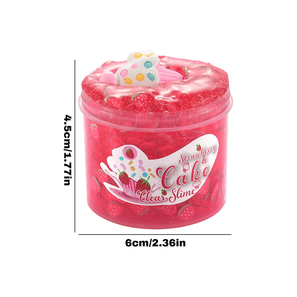 Crystal Clear Fruit Charm Slime – Non-Sticky Jelly Clay, 70/100ml Novelty Slime Toy Babs