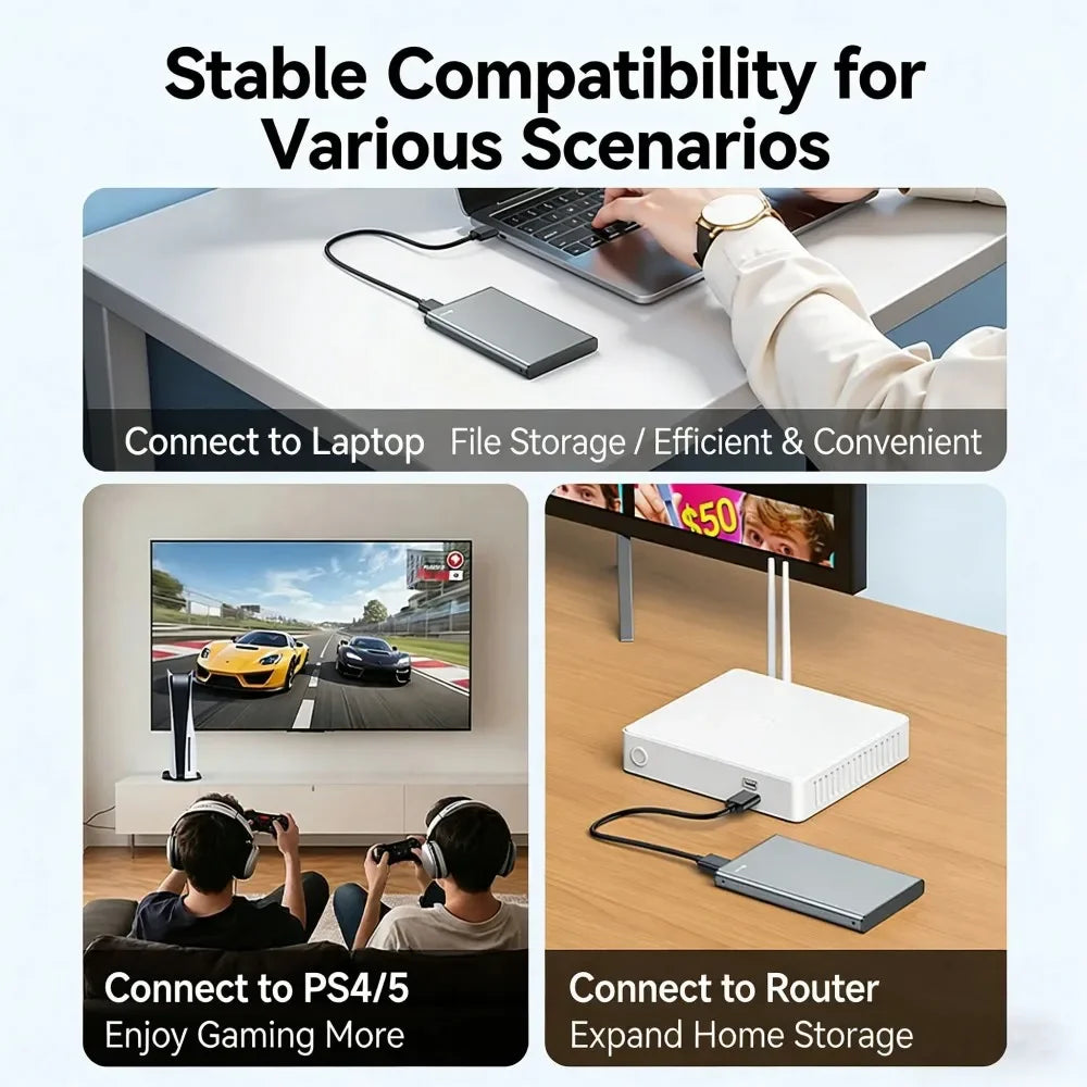 USB 3.0 Type-C 2.5" SATA SSD HDD Enclosure – Aluminum, 5Gbps HDD Enclosure Babs