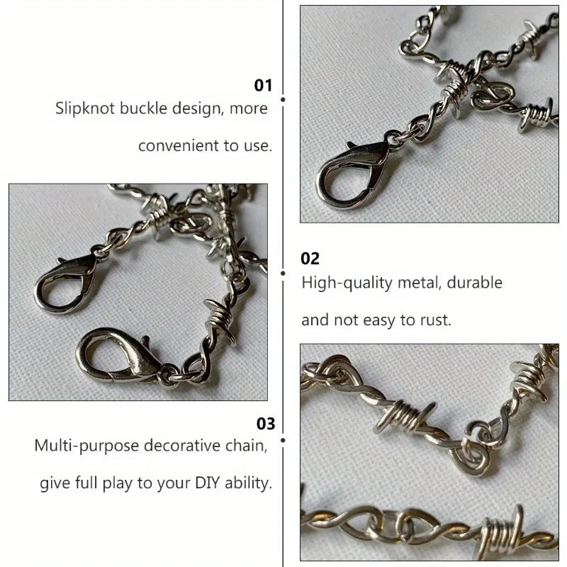Punk Silver Pants Waist Chain – Unisex Hip-Hop Zinc Alloy Pants Waist Chain Babs