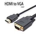 HDMI to VGA Cable Adapter 1080P 60Hz – Digital to Analog HDMI to VGA Cable Babs Black 1.8meters
