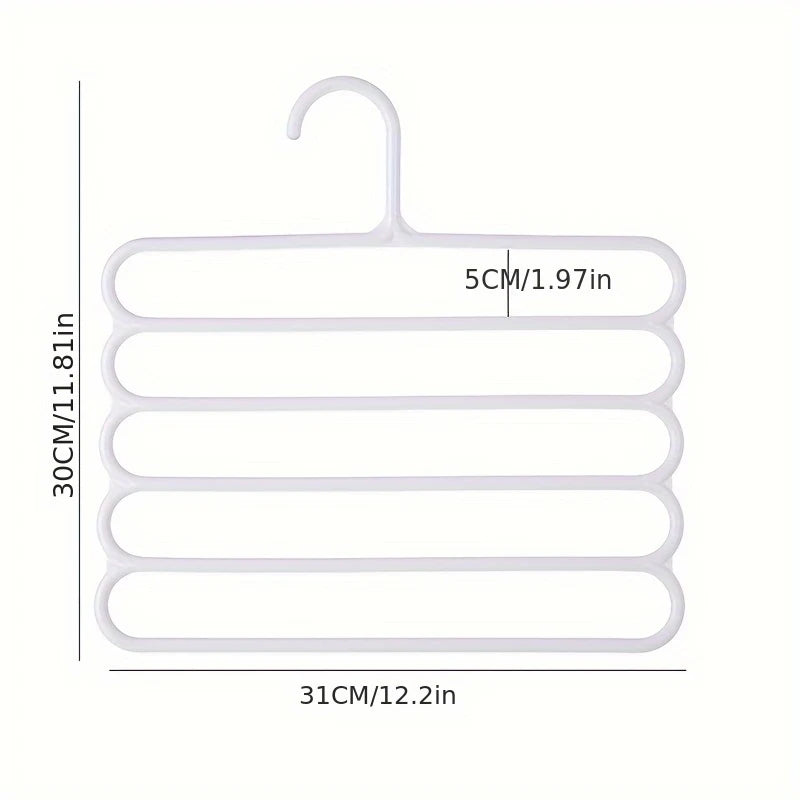 5-Layer Closet Pants Organizer – Space-Saving Clothes Hanger Closet Pants Organizer Babs