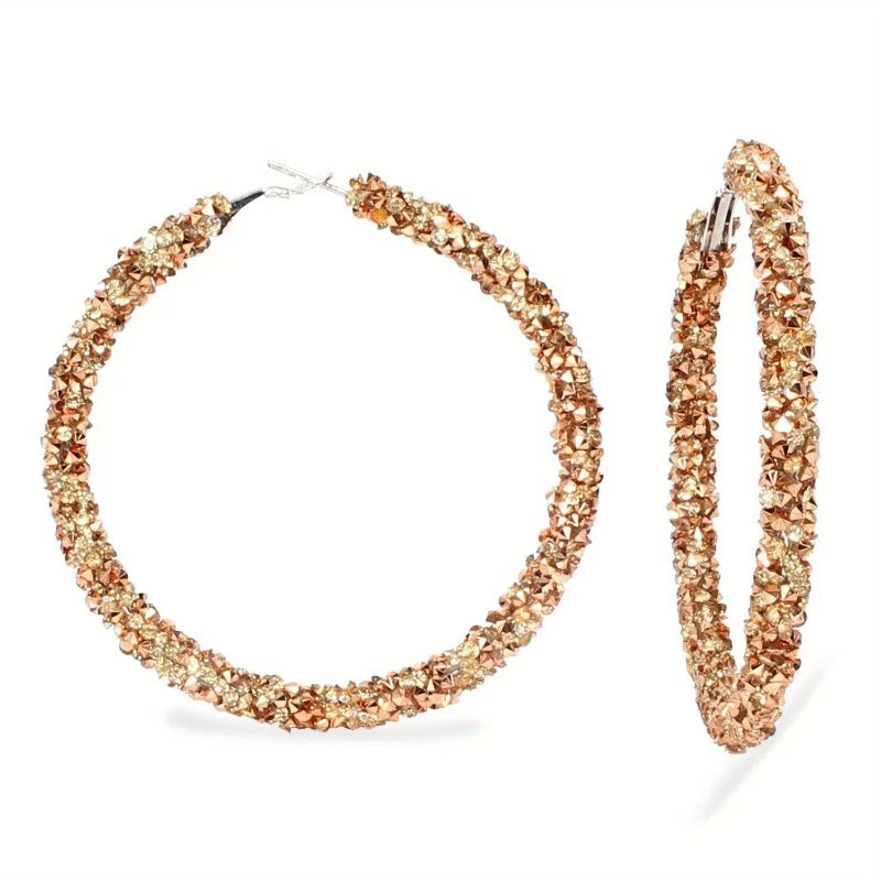 Women's Large Circle Hoop Earrings – Zinc Alloy, 5 Colors Hoop Earrings Babs golden