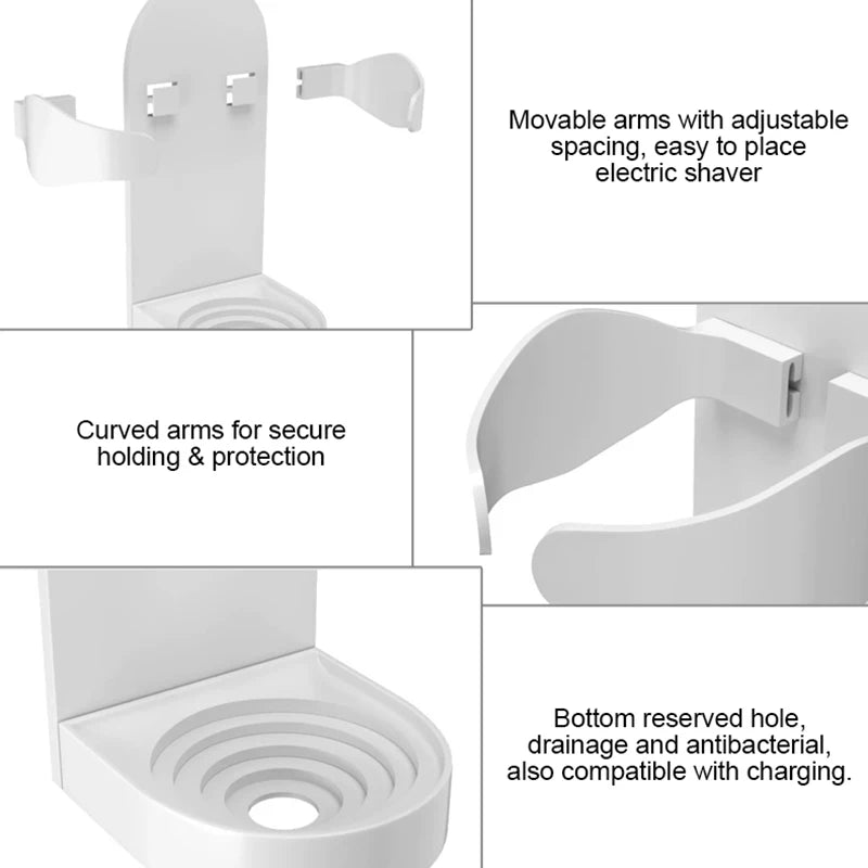 Wall-Mounted Razor & Toothbrush Holder – Self-Adhesive, No-Drill Bathroom Storage Holder Babs