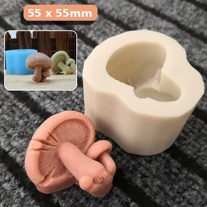 3D Mushroom Silicone Mold – Chocolate, Soap, Resin & Cake Silicone Baking Mold Babs