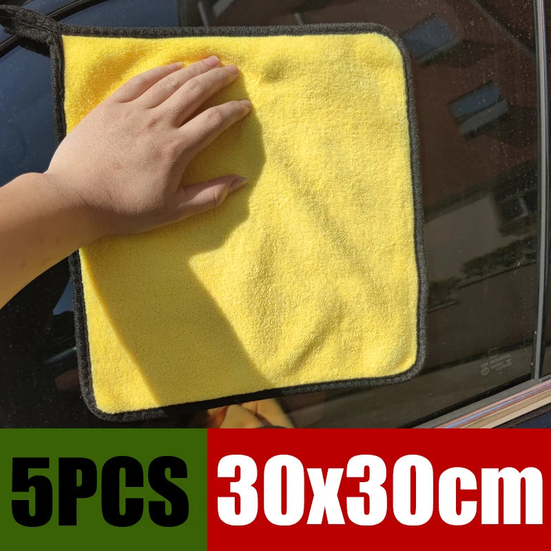 5-Pack Microfiber Car Wash Towels – Soft Double-Layer Cloths Microfiber Cleaning Towels Babs 30x30cm 5 PCS