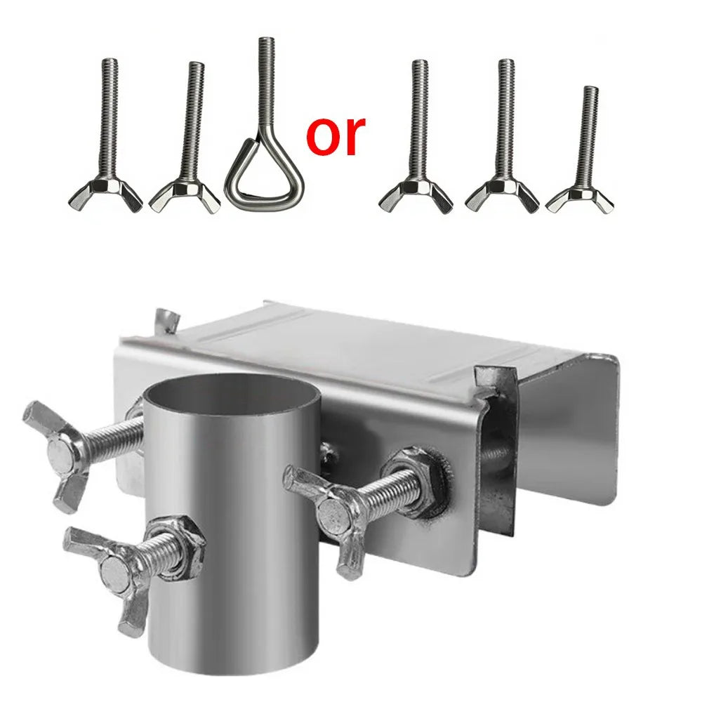 Adjustable Patio Umbrella Clamp Bracket – Rust-Proof & Waterproof Umbrella Clamp Bracket Babs Silver