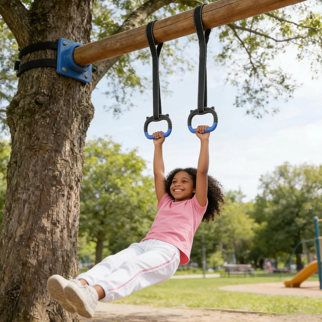 Kids Gymnastic Rings Set – Adjustable Home Fitness Training Kids Gymnastics Rings Babs