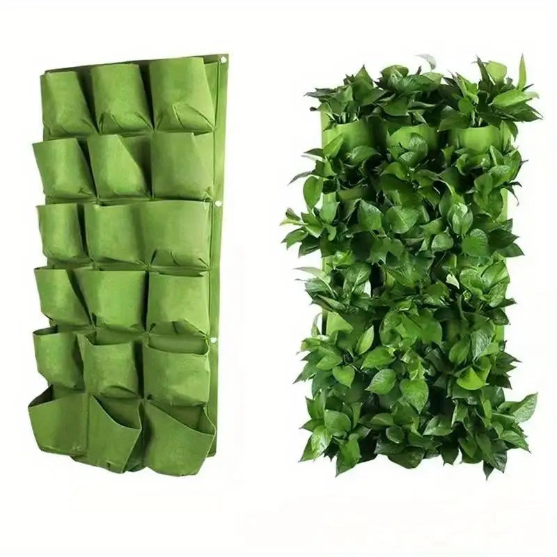 Vertical Wall Hanging Felt Planter Pockets – Succulent Grow Bag Vertical Pocket Planter Babs
