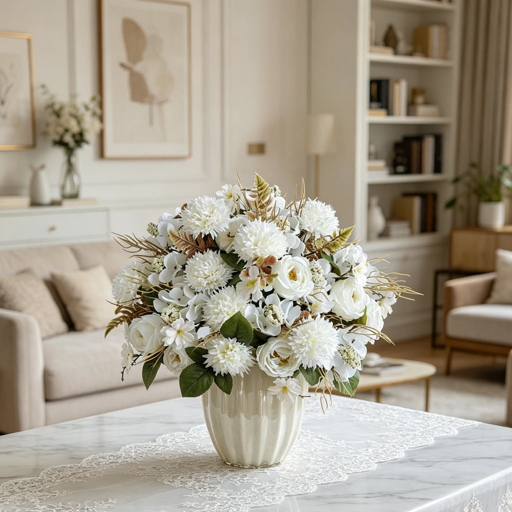 Silk Rose & Peony Artificial Bouquet – Wedding & Home Décor Artificial Flower Bouquet Babs