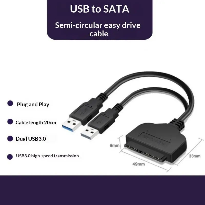 SATA to USB 3.0 Adapter Cable for 2.5" SSD & HDD Hard Drive Adapter Cable Babs