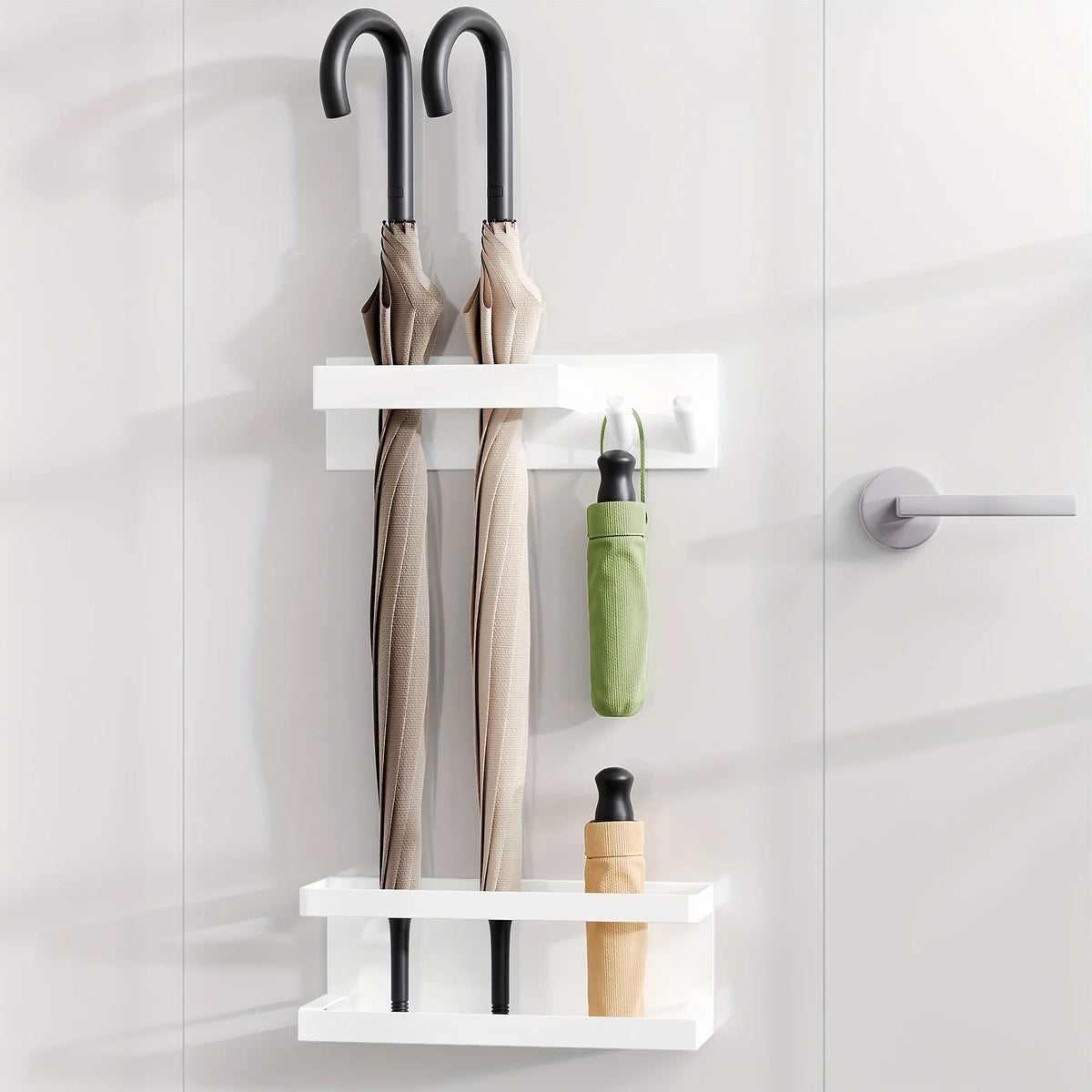 Magnetic Umbrella Rack, Key & Fridge Side Storage Set | No Drill Magnetic Storage Set Babs