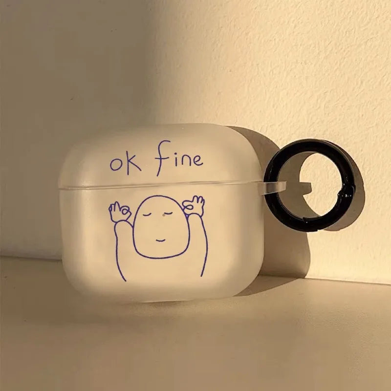 Minimalist Funny AirPods Silicone Case – Cute Cartoon Cover Earphone Case Cover Babs
