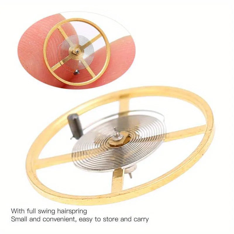 Watch Balance Wheel & Hairspring 9.3mm – Gold Replacement Part Watch Repair Part Babs 1 PC