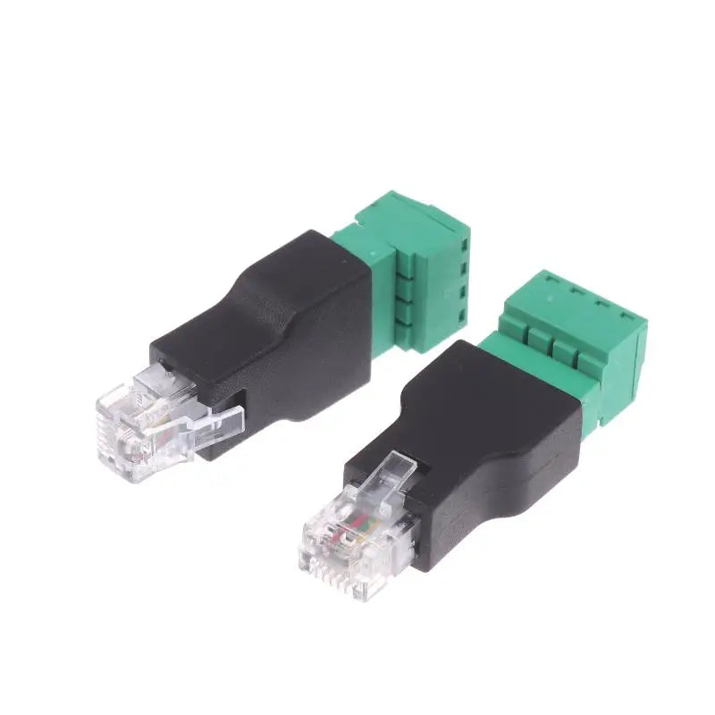 RJ11 6P4C Male to 4-Pin Screw Terminal Adapter 1 or 2 Pack Cable Terminal Adapter Babs